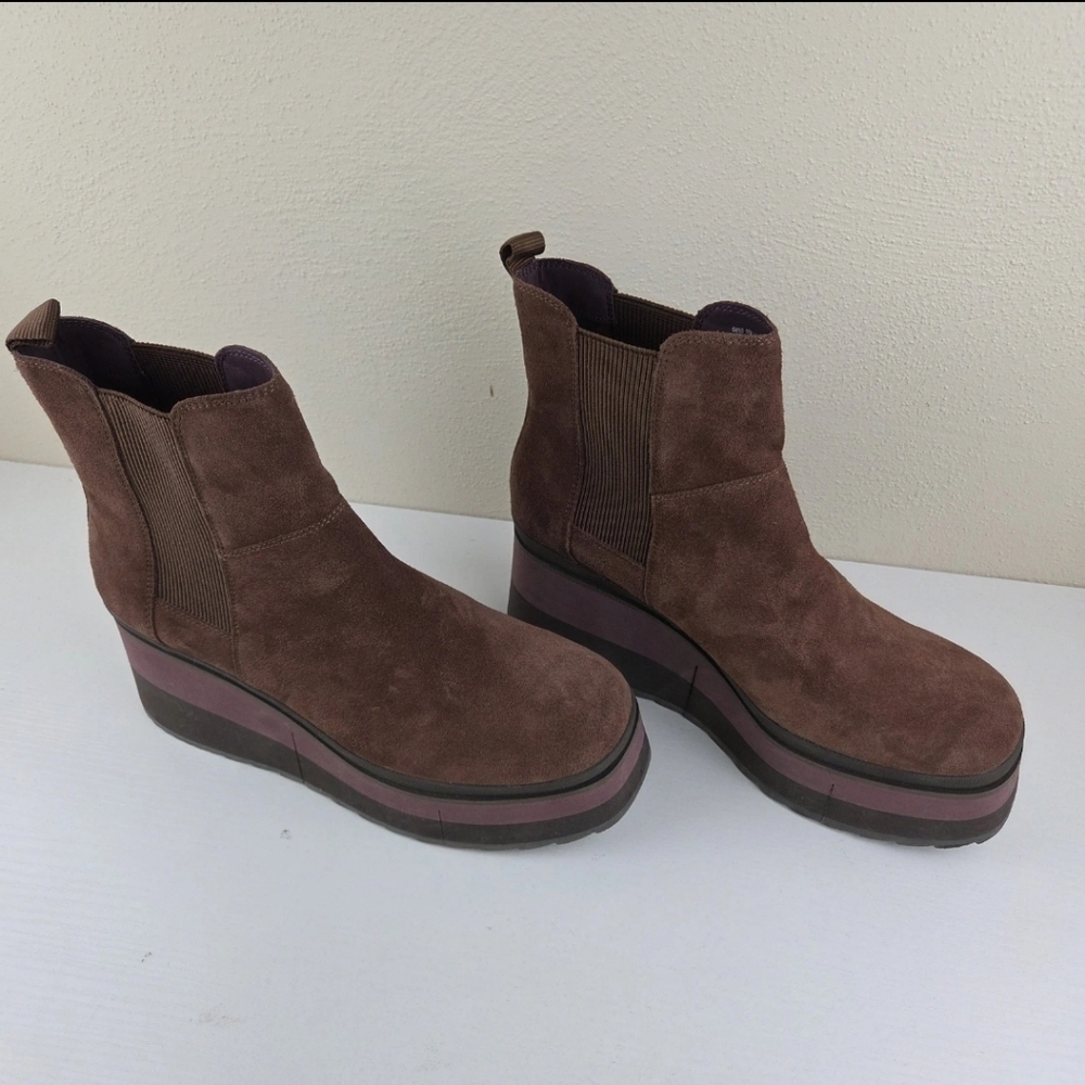Women's NakedFeet‎ Naked Feet Guild Chelsea Leather Platform Sole Boots Sz 11 - Picture 4 of 11